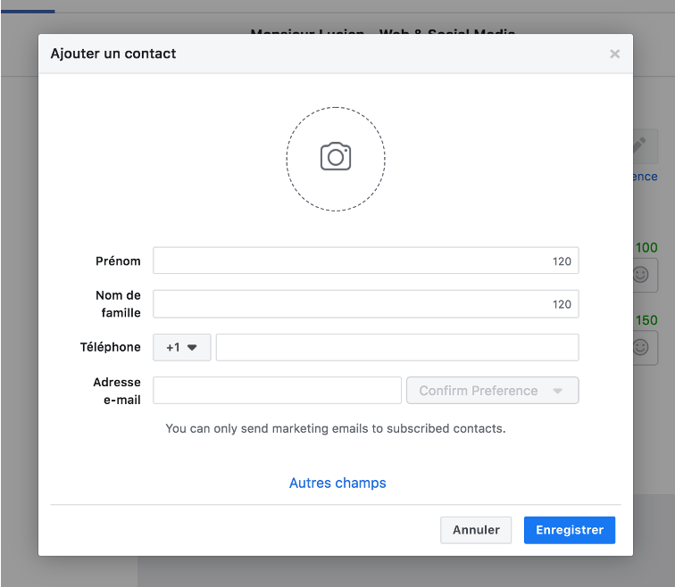 Envoyer des emailings depuis Facebook